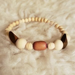 Chunky Boho Wooden Beaded Bracelet